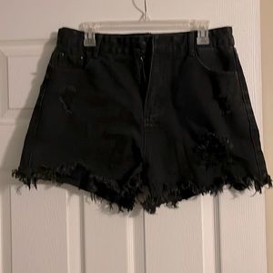 Black jean shorts from SHEIN